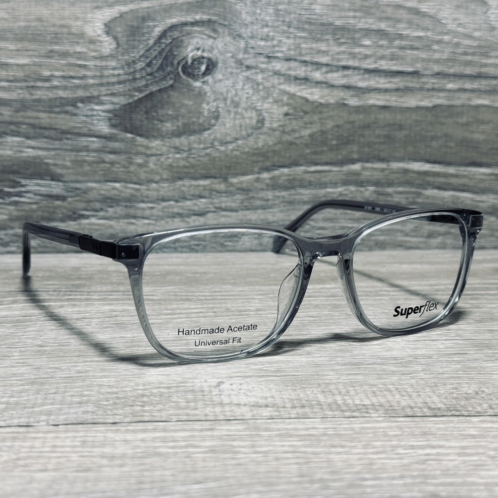 Superflex Sunglasses Frames Only Mens 53-17-140 Gray Acetate Square SF-603 S303